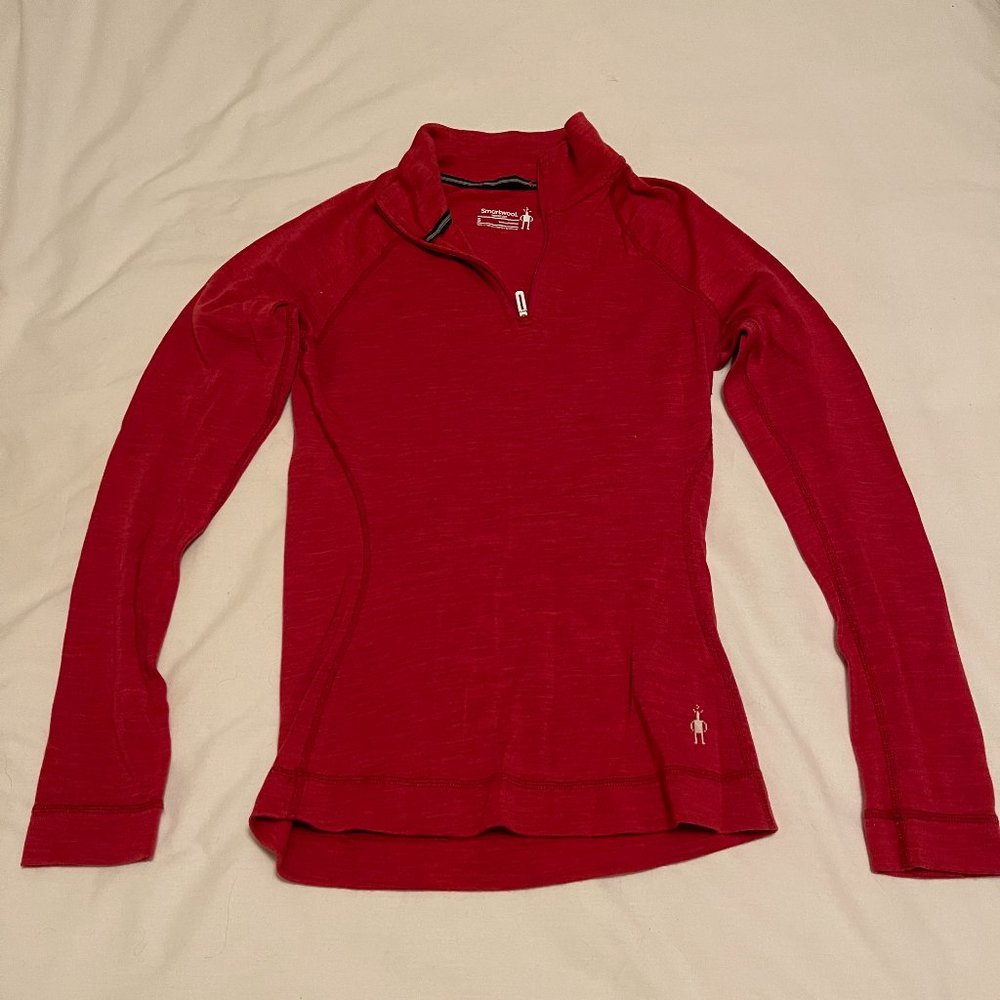 Smartwool 1/4 zip top - red